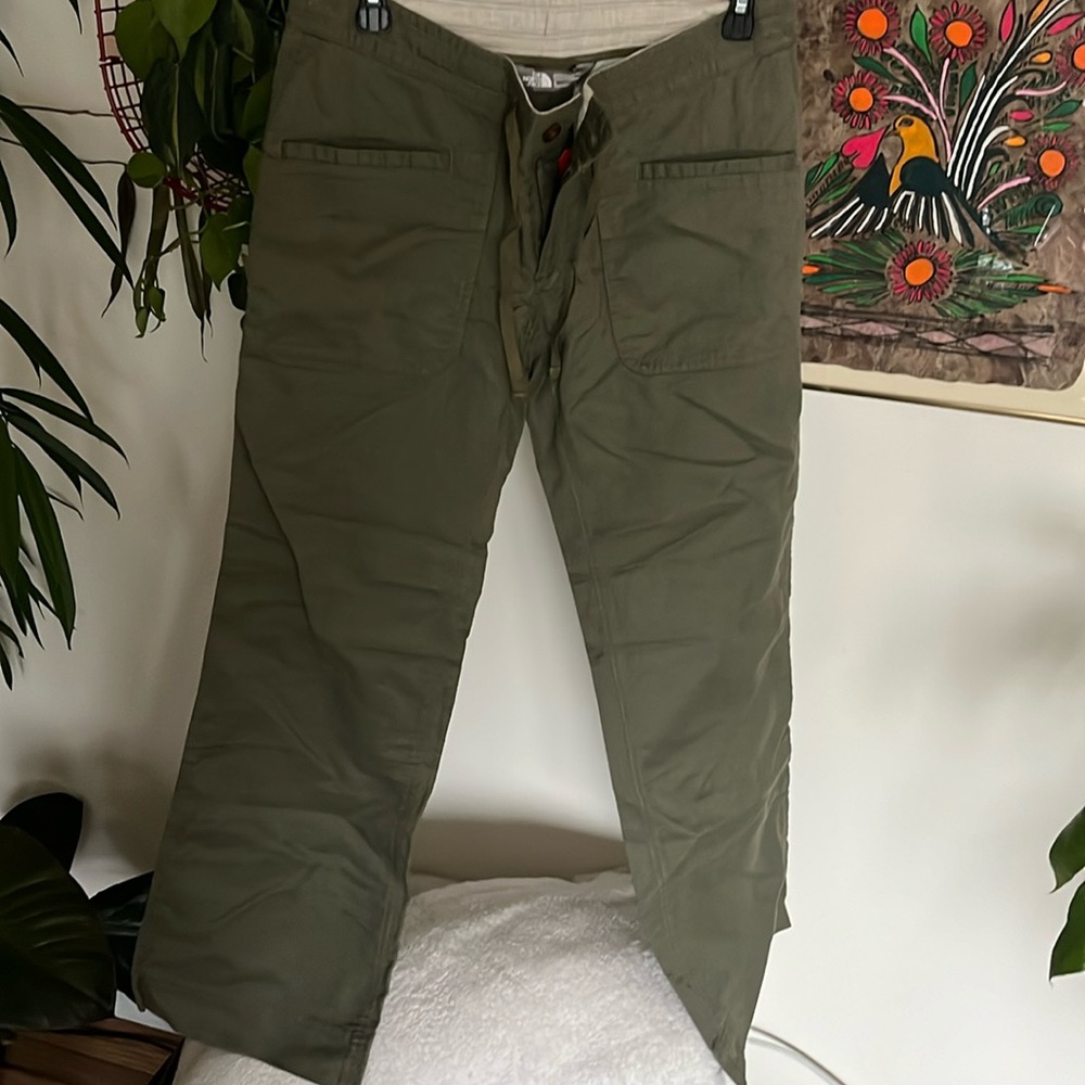 The north face. Green pants